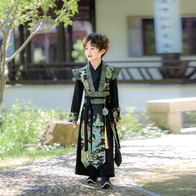 汐沚春夏男童汉服帅气国风武侠风