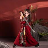 女童汉服武侠风花木兰服装 将军飞鱼服演出服春秋儿童古风侠客唐装