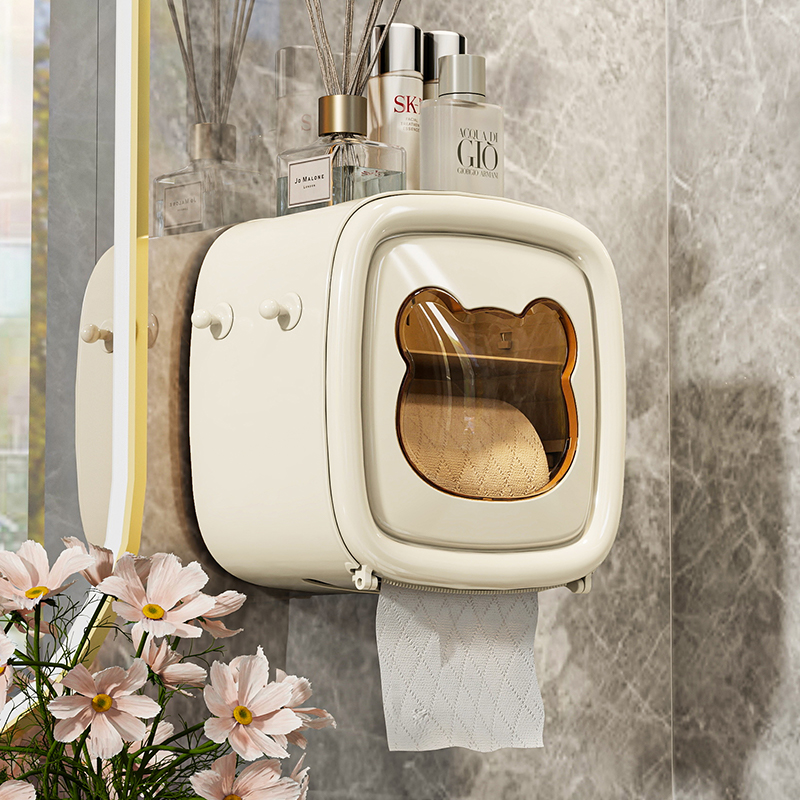 免打孔卫生间壁挂纸盒厕所纸巾盒