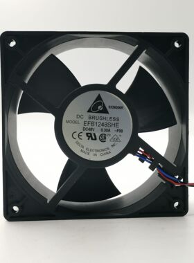 EFB1248SHE 原装台达 12038 48V 0.3A 3线带测速 变频器散热风扇