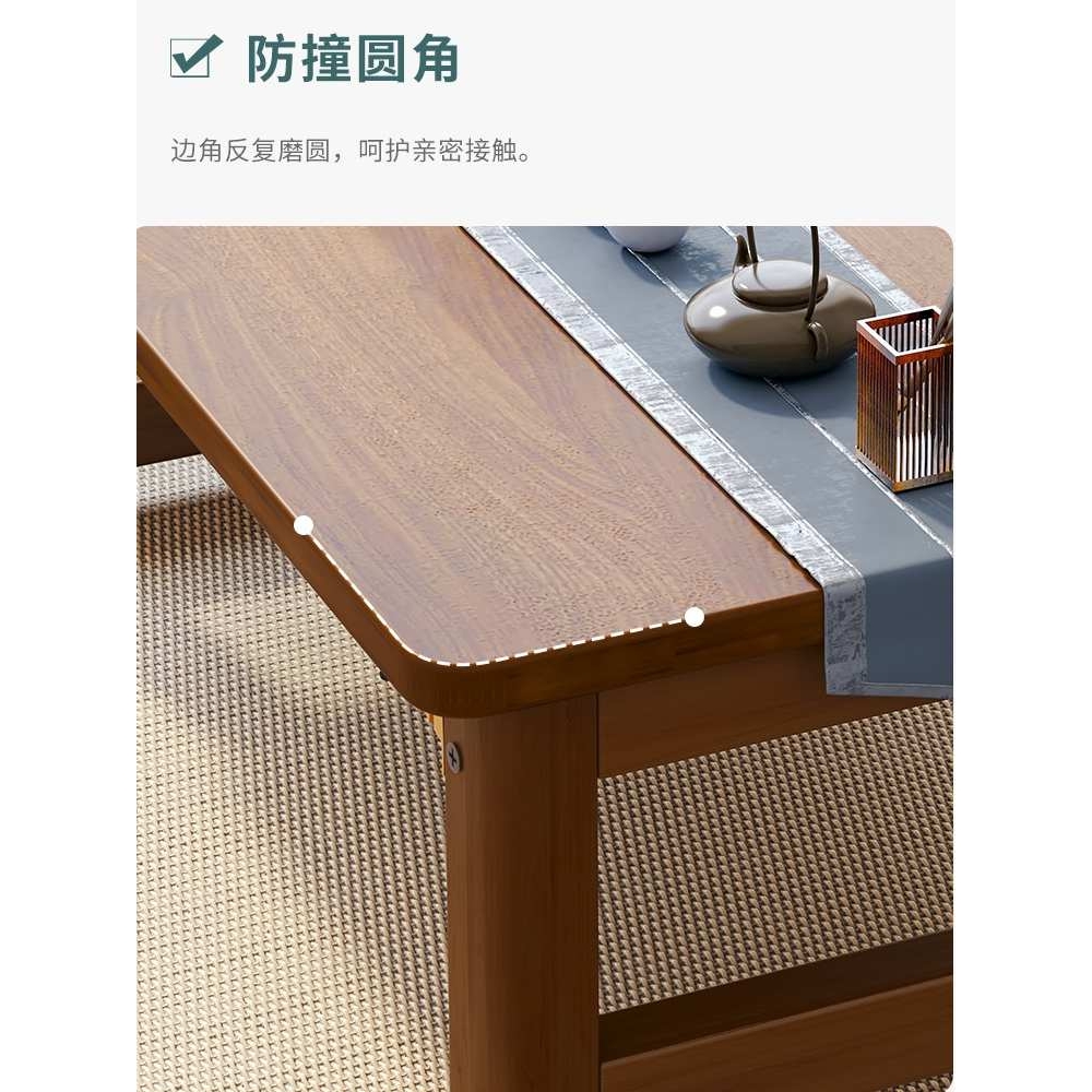 飘窗桌可折叠榻榻米桌子中式坐地小茶几日式茶桌床上矮桌实木炕桌