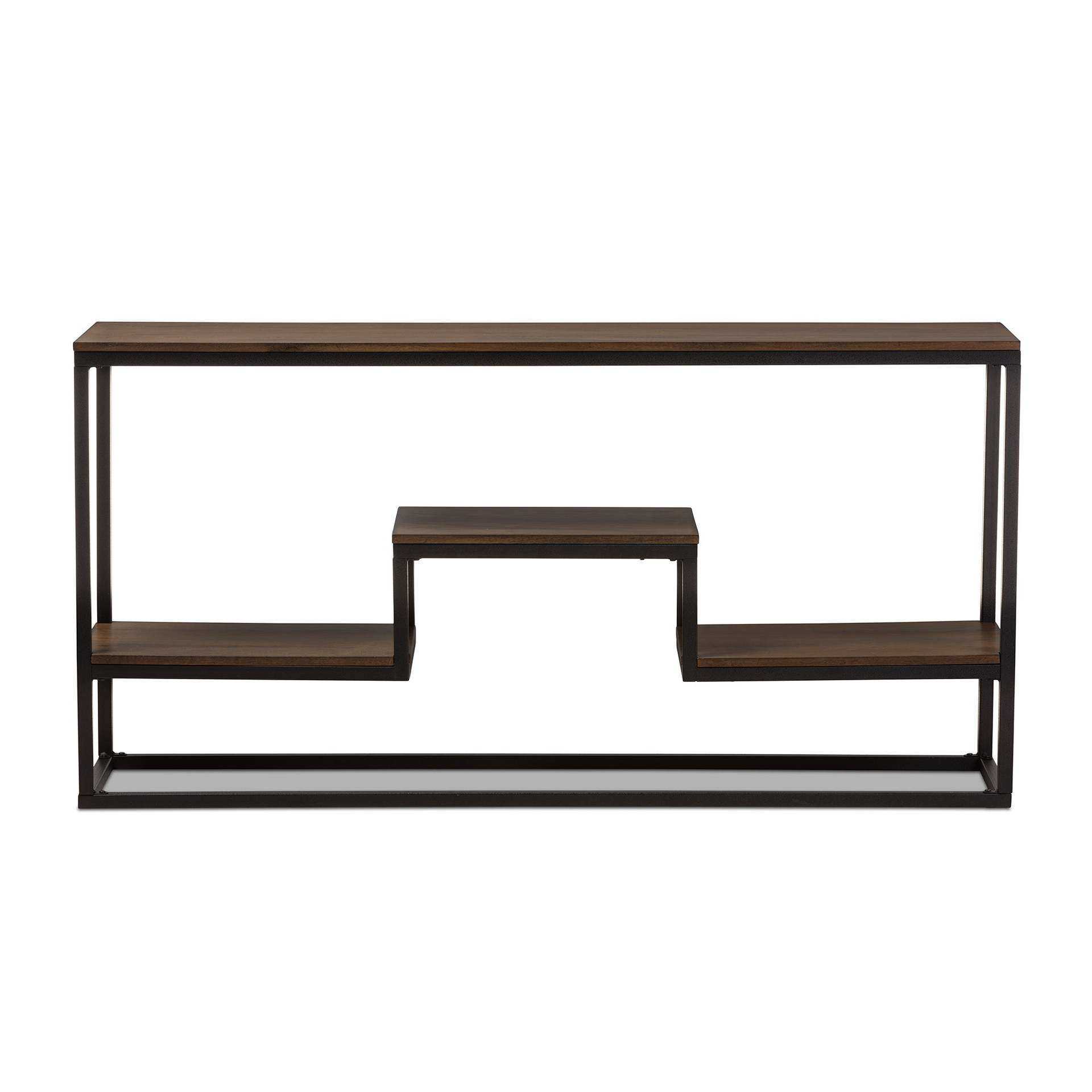 新中式实木桌简约家居客厅控制台卧室阳台简易花盆架子置物架