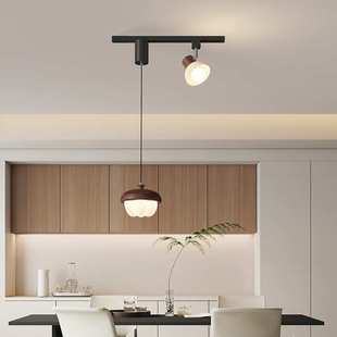 中古风可移动多头轨道格栅餐厅吊射灯创意南瓜厅吧台灯具2025新款