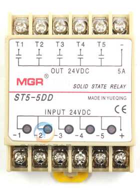 美格尔SSR单相直流固态继电器ST5-5DD五路组输出输入DC24V固体5A