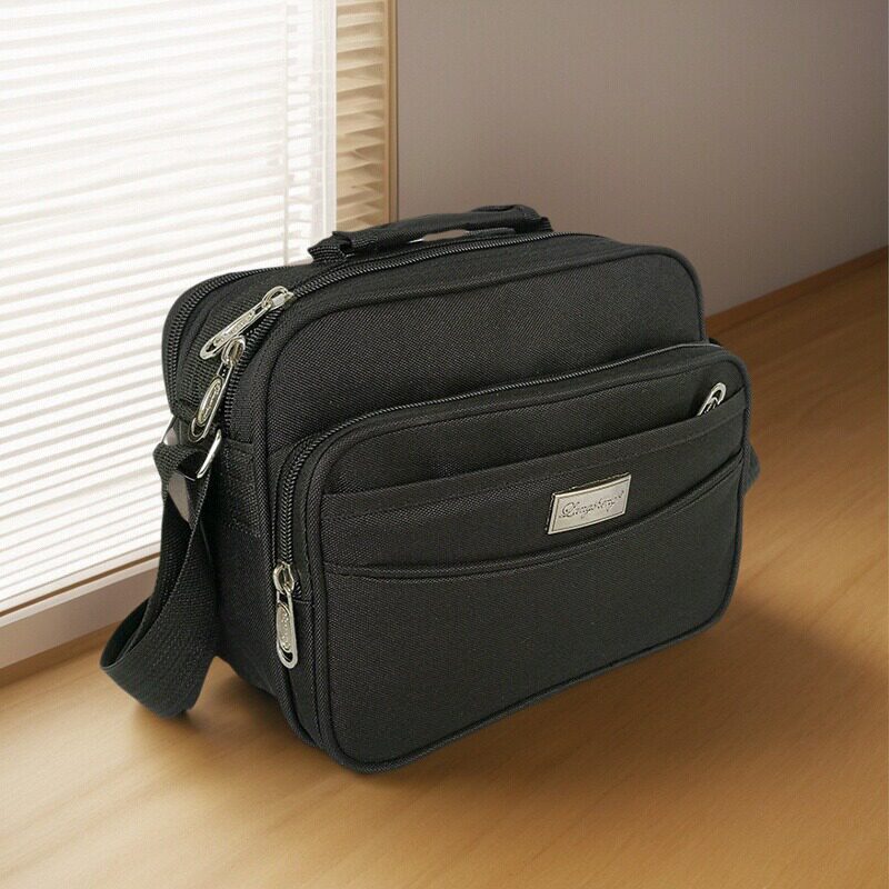 男女做生意收钱包多层斜挎包手提单肩包休闲牛津布包中老年帆布包