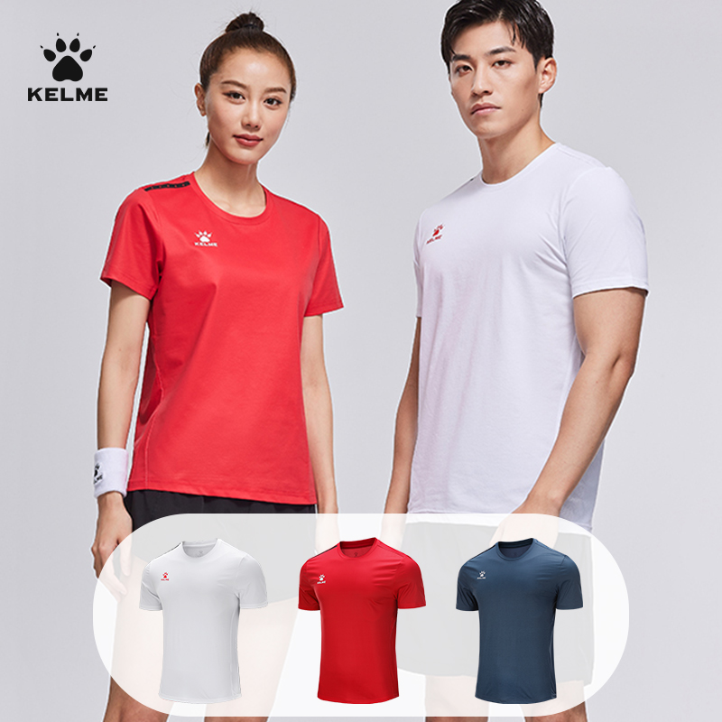 卡尔美短袖T恤跑步上衣速干透气