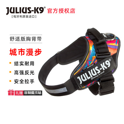 Julius K9胸背带柴犬柯基金毛大小型犬牵引绳成犬幼犬防爆冲项圈