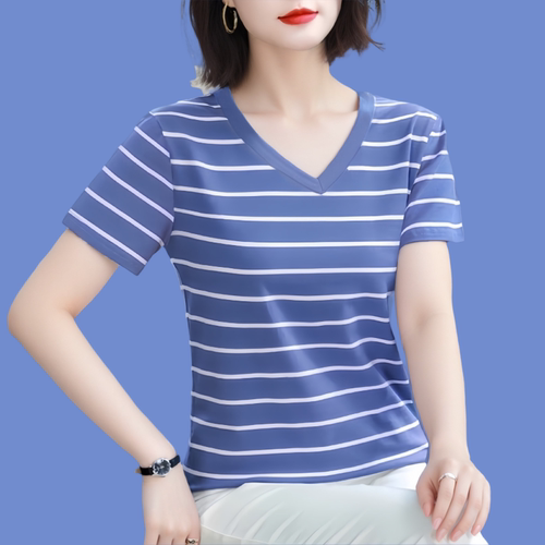 短袖t恤女夏装新款百搭宽松上衣