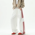 Red Stripe White Gray