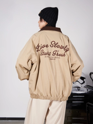 Японская ретро бархатная куртка для влюбленных, с вышивкой, увеличенная толщина, оверсайз