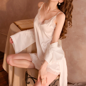 撤柜奥莱严选真丝性感睡衣女带胸垫薄吊带睡裙 正品 福利狂欢价