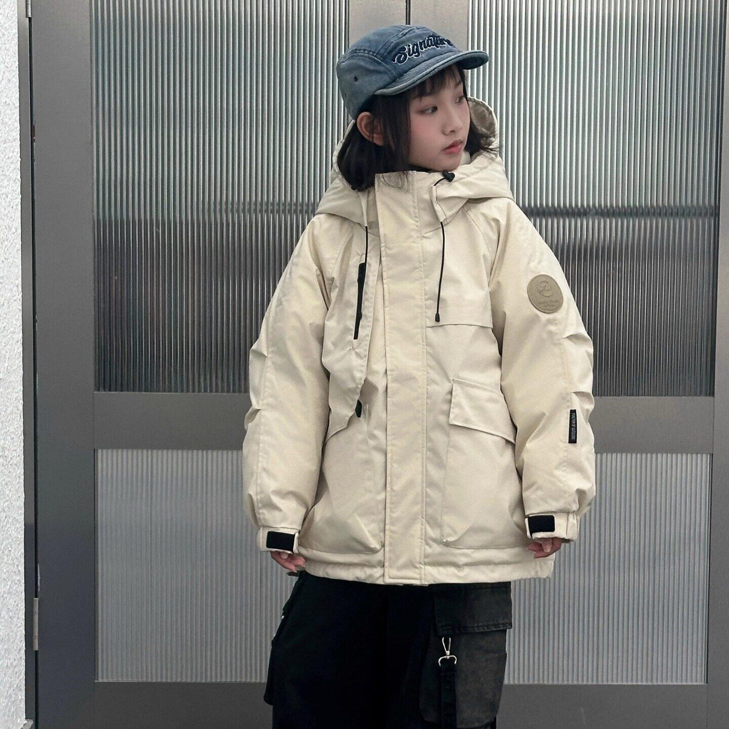 男童保暖羽绒服2026冬季新款90白鸭绒加厚工装女童派克服亲子外套