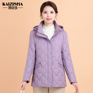 棉衣秋冬小个子短款 时尚 棉服中老年女装 轻薄款 棉袄夹棉外套 妈妈装