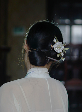 梨花梨花开离别【·新 木香】 汉服 茶服 古风配饰 簪子 果簪 日