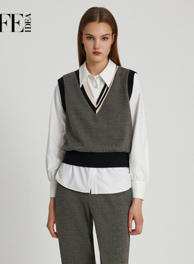 【商场同款】莱芙艾迪儿洋气通勤背心秋冬款女装上衣1E4B12105