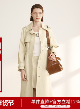 【设计师女装】24冬季长风衣外套5V1W63065