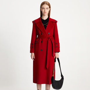 莱芙艾迪儿秋冬女装 显瘦外套 时髦摩登气质毛呢外套优雅通勤韩版