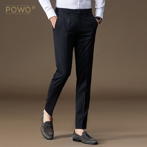 POWO商务韩版休闲百搭正装潮裤子