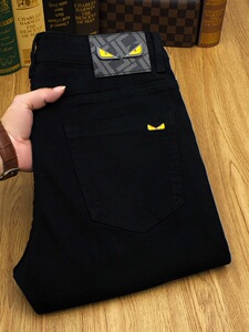 ZeroDegreeNorth!春夏季牛仔裤男潮牌印花休闲百搭修身小脚长裤