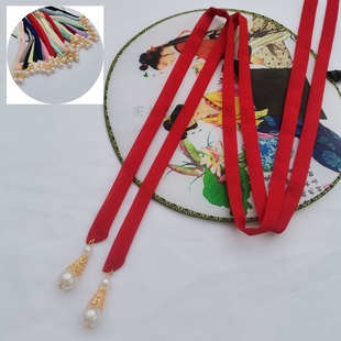 琉璃古风头绳汉服发带镂空吊坠配饰男女通用绑手带护腕带细窄抹额