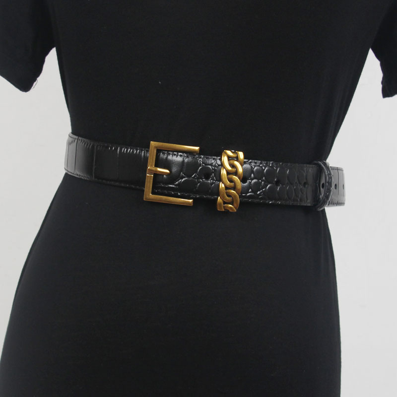 宽腰带女士2022新款裙子西装外套毛衣大衣粗皮带黑色复古百搭腰封