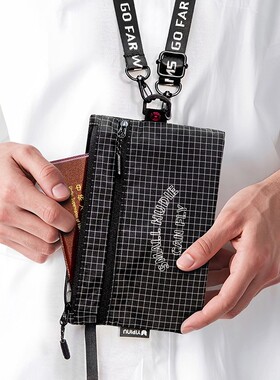 新款RFID防盗证件袋挂脖护照包多功能收纳包随身旅行手机袋零钱包