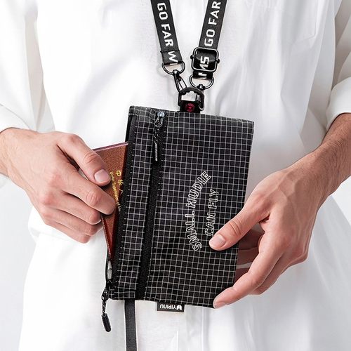 RFID防盗证件袋挂脖护照包