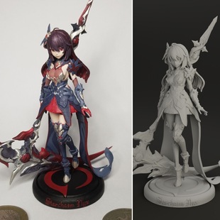 1/10崩坏-魔法少女希儿GK白模现货未上色3d打印崩坏希儿手办模型