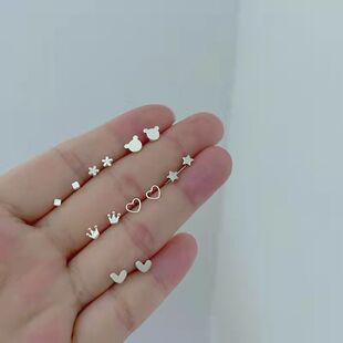 养耳洞睡觉免摘耳钉女2024新款 925银针迷你简约小巧耳骨钉