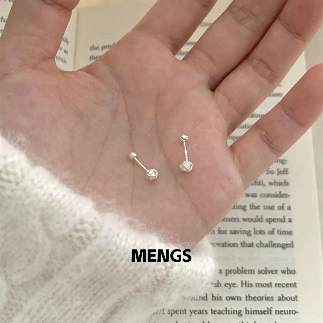 钛钢耳饰 如意结养耳洞新款螺丝拧扣防丢耳环小众高级感耳饰