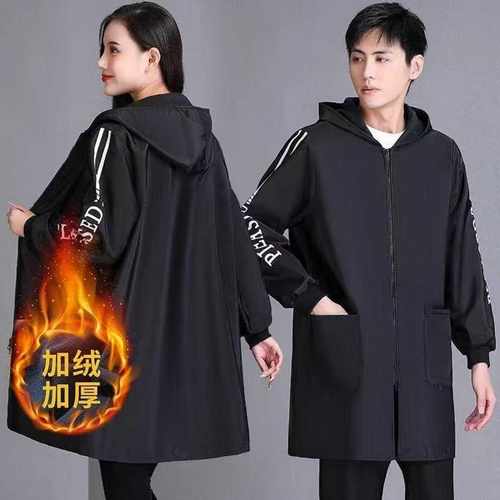 时尚加绒工作服罩衣男成人