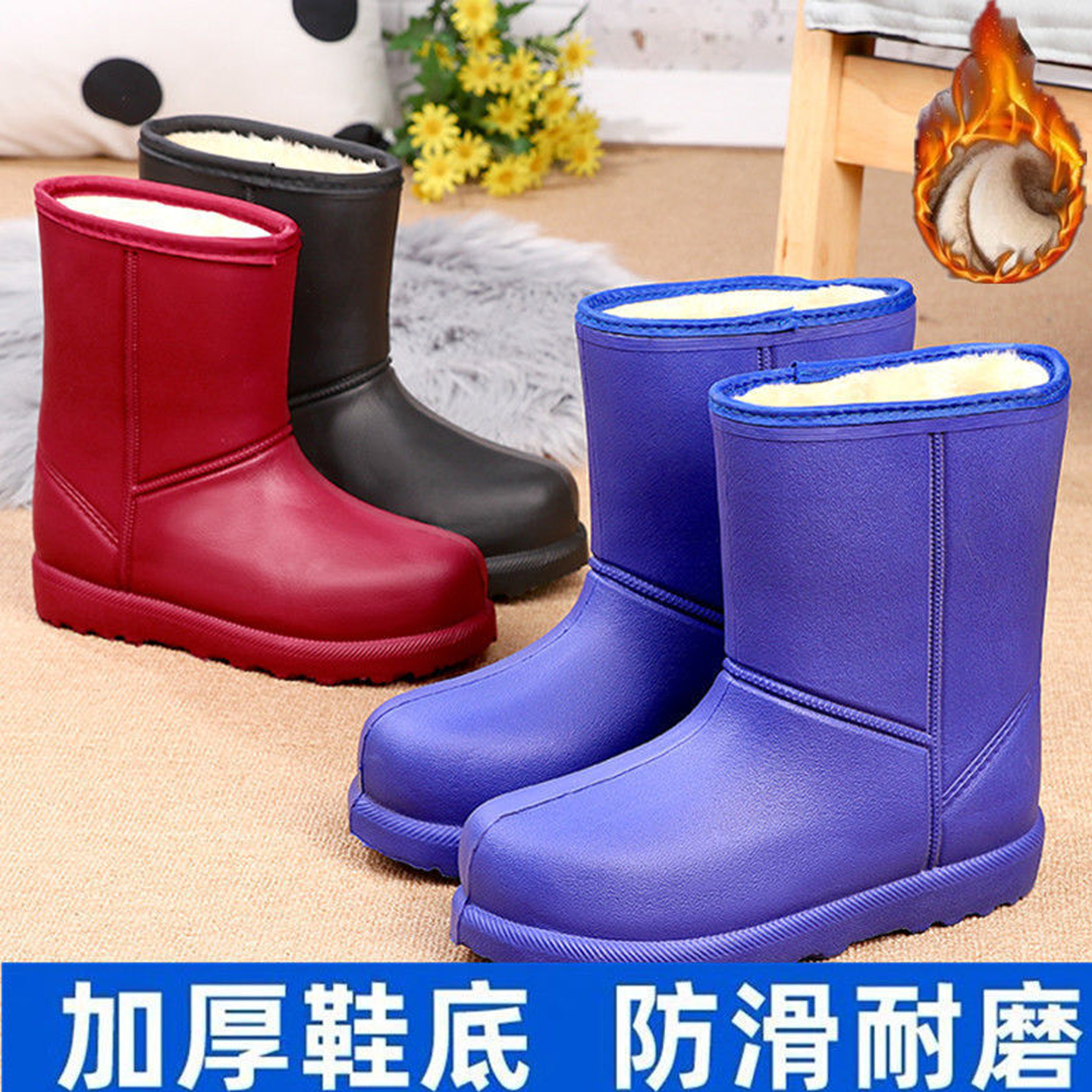 雪地靴女防水加绒防滑保暖棉鞋