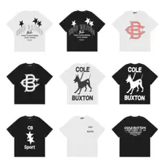 Cole Buxton's New Hound Letter Print Summer High Street Unisex Loose Casual Trendy Short-Sleeve T-Shirt