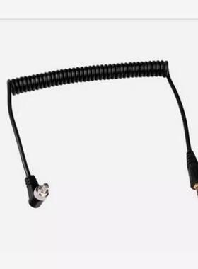 闪光灯PC同步触发线pc-2.5 PC线PC公头转2.5mm插头引闪线30-100cm