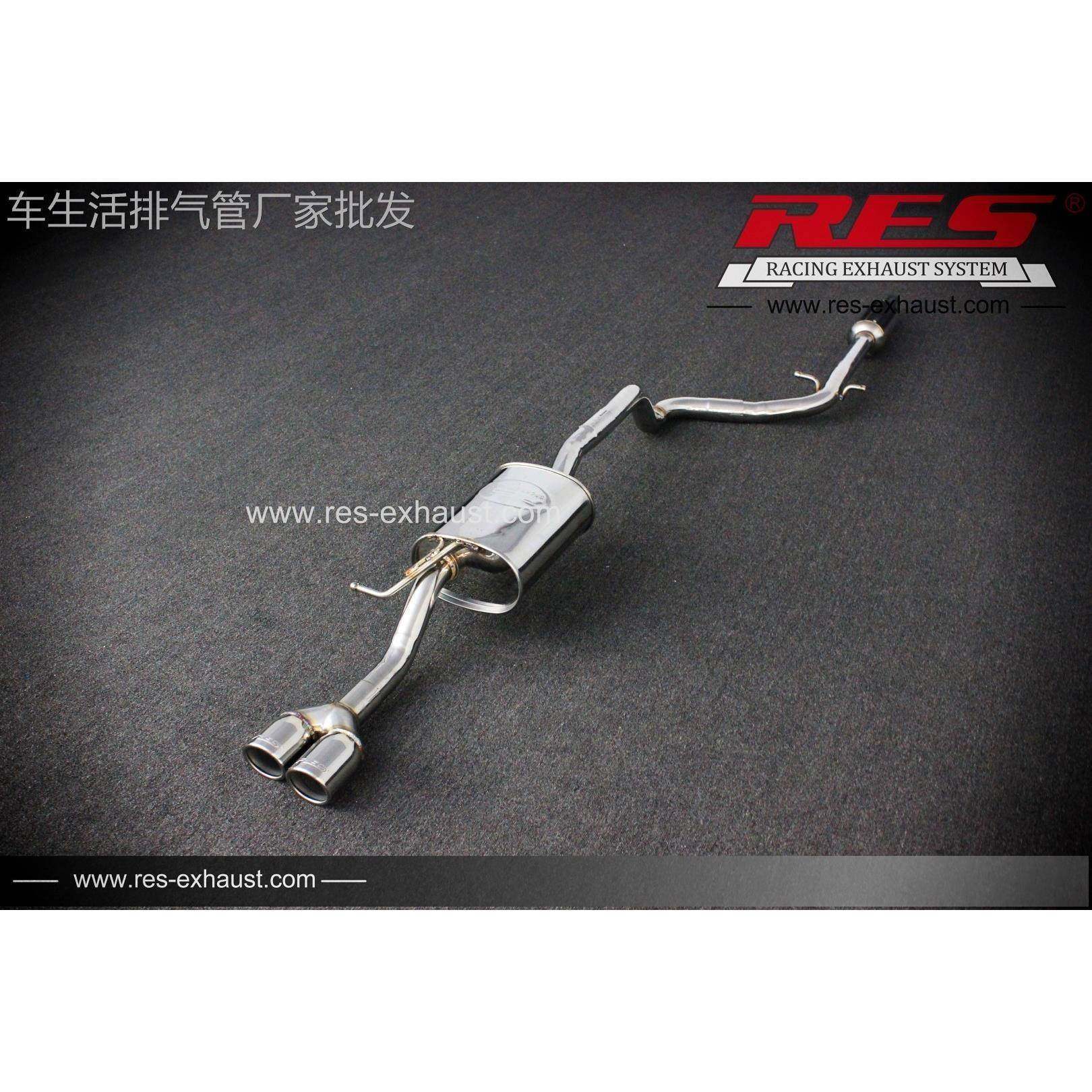 RES品牌13款新捷达新桑塔纳改装中尾段排气管(单边双出)