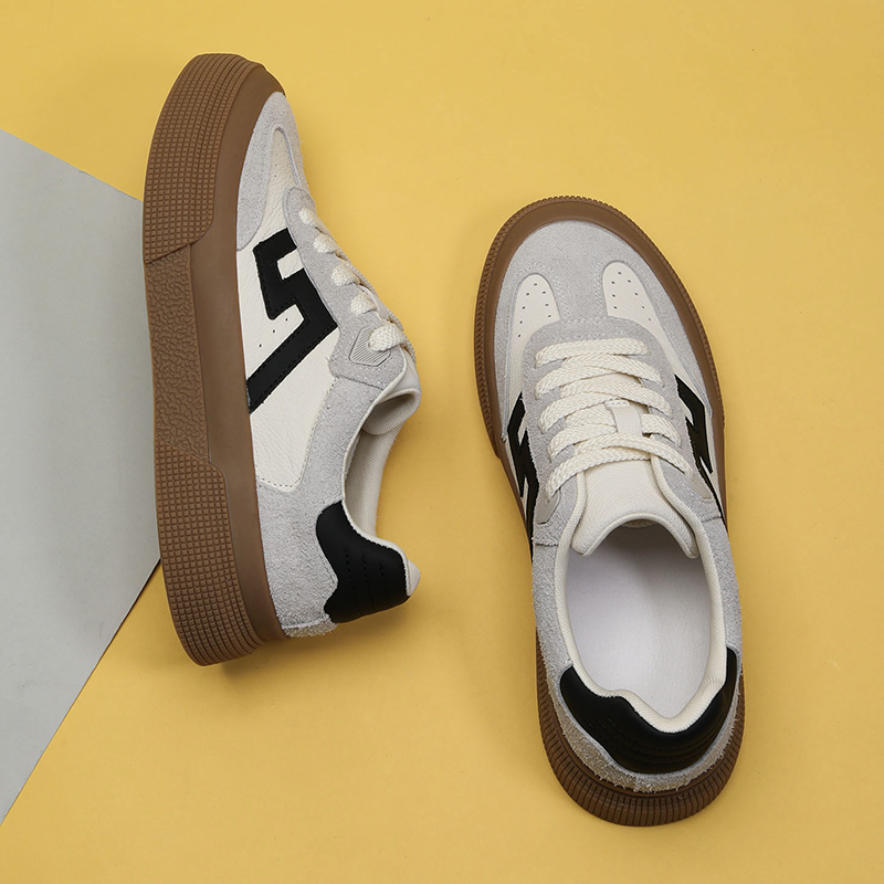 增高厚底真皮时尚休闲板鞋