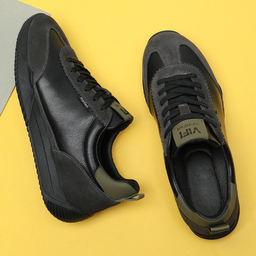 运动休闲鞋真牛皮男鞋