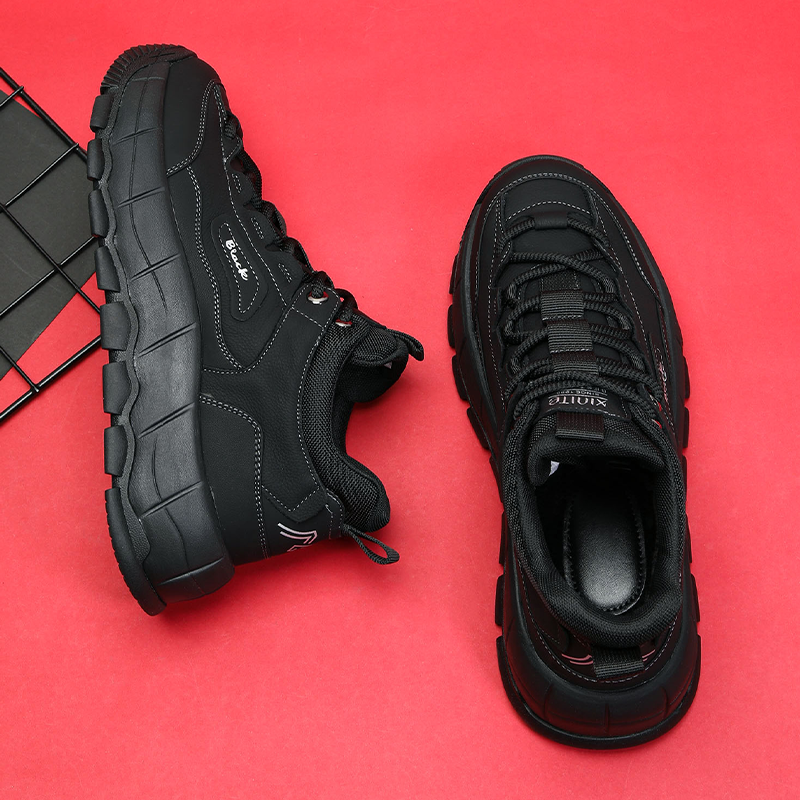 冬季棉鞋保暖增高厚软底运动皮鞋