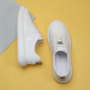 VIFIRFAR真皮板鞋男全牛皮2026新款春季透气软皮软底轻便小白鞋