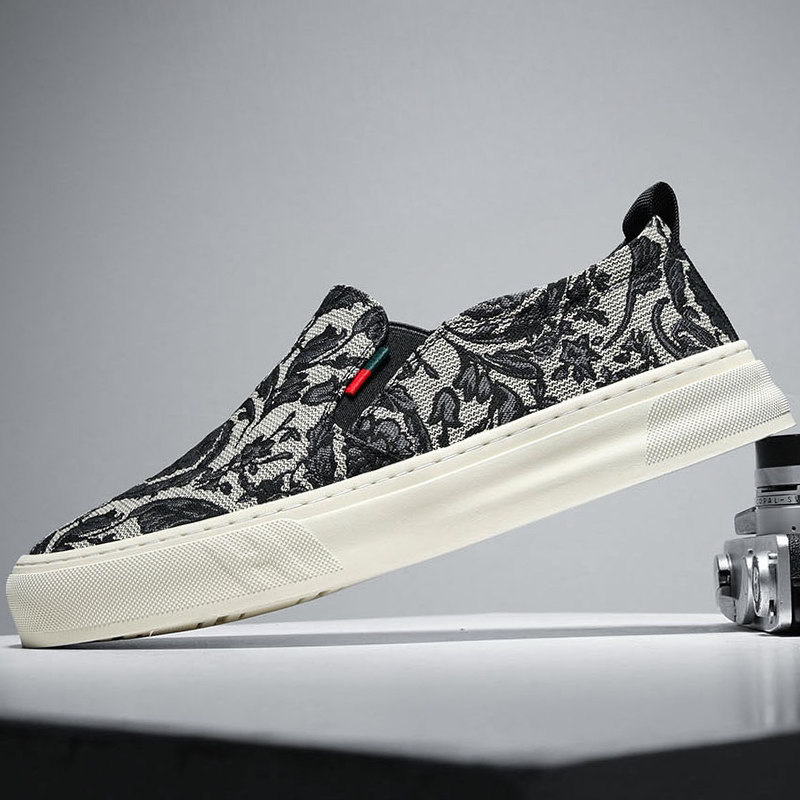 帆布鞋男2026夏季透气一脚蹬软底时尚潮流百搭懒人男士休闲鞋子