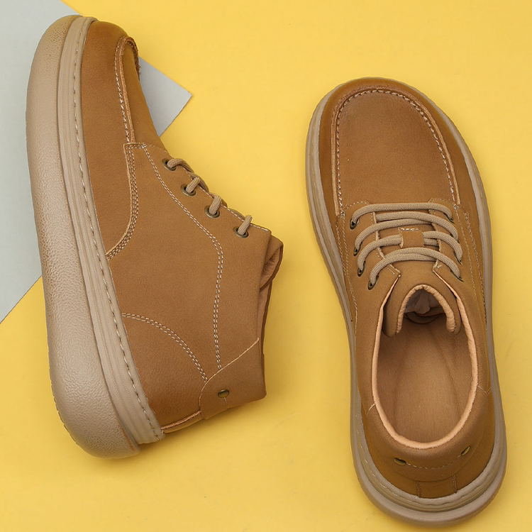 VIFIRFAR棕色宽头真皮马丁靴2025新款秋冬季中帮发泡软底复古皮靴,流行男鞋,马丁靴,淘宝优惠券,粉丝福利购,淘宝优惠卷