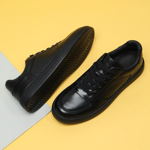 VIFIRFAR休闲皮鞋男款2026新款黑色百搭头层牛皮软底真皮板鞋男