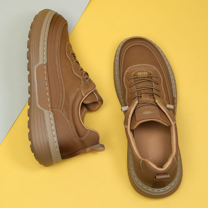 VIFIRFAR牛皮鞋复古时尚增高软底