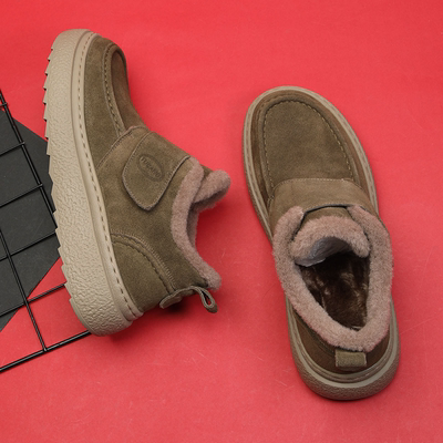 磨砂皮复古保暖大棉靴