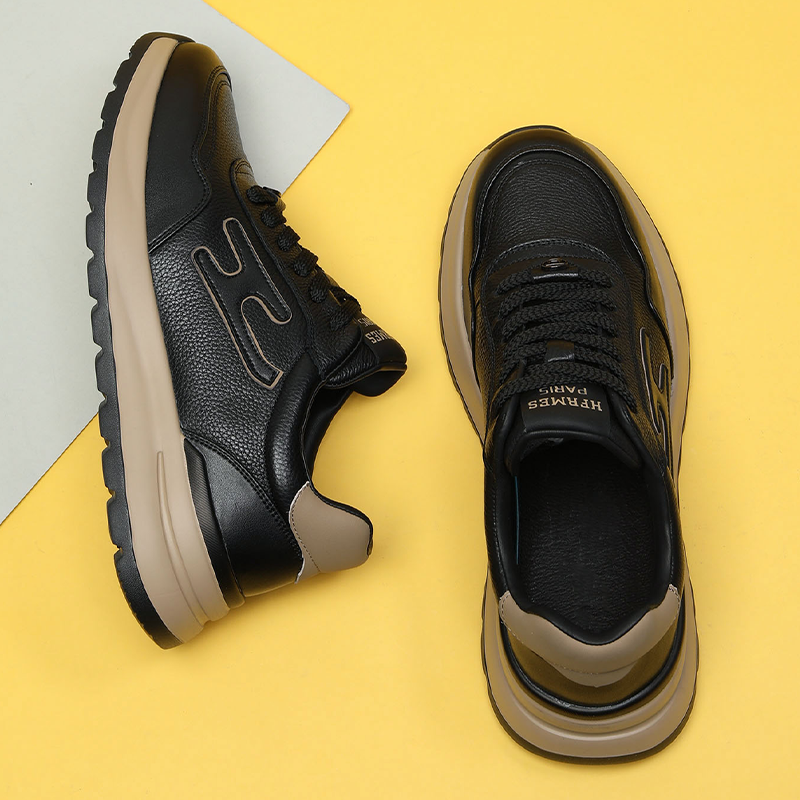 头层牛皮运动皮鞋发泡软底轻便