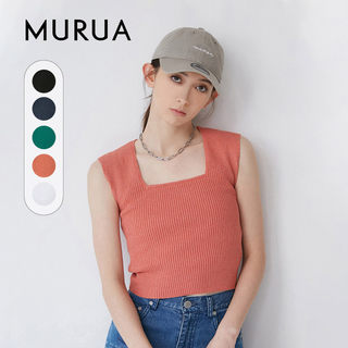 MURUA2024春季新款甜美风休闲百搭纯色可爱通勤套头背心女