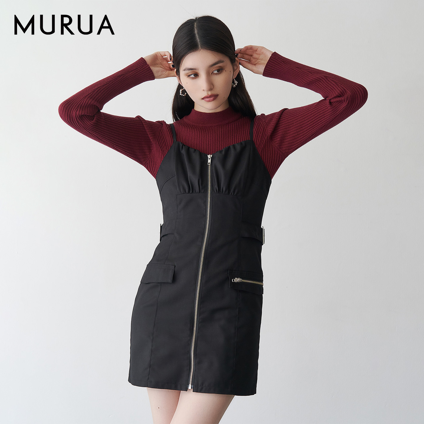 MURUA25秋季新品吊带迷你连衣裙