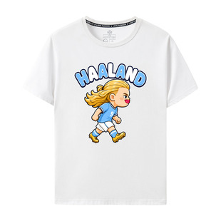 2026年款短袖T恤纯棉哈兰德haaland世界杯挪威队庆祝动作衣服上衣