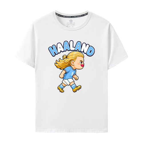 2026年款短袖T恤纯棉哈兰德haaland世界杯挪威队庆祝动作衣服上衣