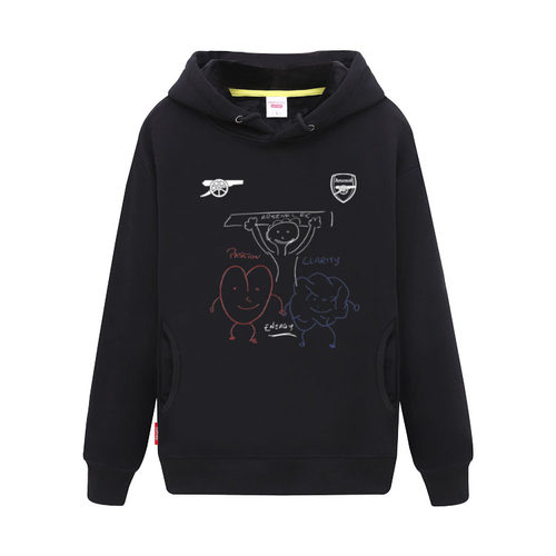 2024秋冬新款连帽卫衣套头欧冠阿森纳阿尔特塔手绘同款纪念帽衫男